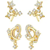 Hey Happiness Pendientes 'Cosmic Shine' oro