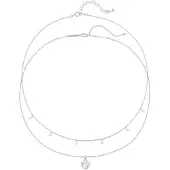 Hey Happiness Cadena 'Crystal Heart' plata