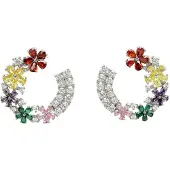 Avant Garde Pendientes 'Adrianana' plata