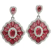 Avant Garde Pendientes 'Rosala' rojo