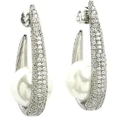 Avant Garde Pendientes 'Biancama' plata