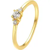 Hey Happiness Anillo 'Slim Trio' oro
