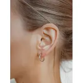Hey Happiness Pendientes 'Braided' plata