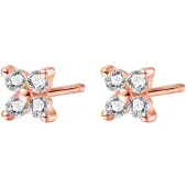 Hey Happiness Pendientes 'Daisy' oro rosa