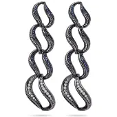 Avant Garde Pendientes 'Elenaia' azul oscuro