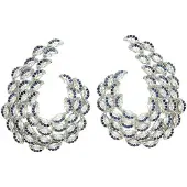 Avant Garde Pendientes 'Elenaka' azul