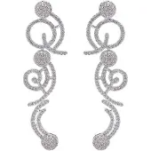 Avant Garde Pendientes 'Giselaina' plata