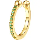Hey Happiness Pendientes 'Green Cuff' oro