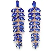 Avant Garde Pendientes 'Genevieveina' azul oscuro