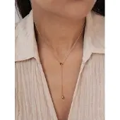 Hey Happiness Cadena 'Heart Lariat' oro rosa