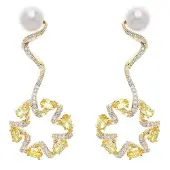Avant Garde Pendientes 'Janaka' amarillo