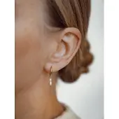 Hey Happiness Pendientes 'Double Pearl' oro