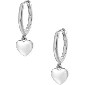 Hey Happiness Pendientes 'Heart Huggie' plata