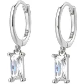 Hey Happiness Pendientes 'Baguette' plata
