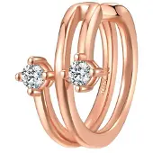 Hey Happiness Pendientes 'Duo' oro rosa