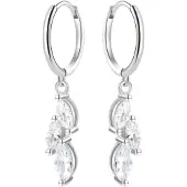 Hey Happiness Pendientes 'Cluster Huggie' plata