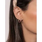 Hey Happiness Pendientes 'Large Band' oro rosa