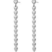 Hey Happiness Pendientes 'Heart Cascade' plata