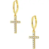 Hey Happiness Pendientes 'Kreuz' oro