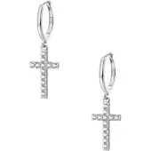 Hey Happiness Pendientes 'Kreuz' plata