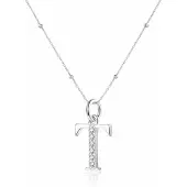 Hey Happiness Cadena 'Letter T' plata