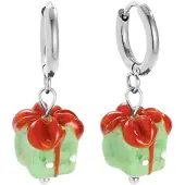 Cala Rose Pendientes 'EMERALD GIFT' plata