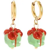 Cala Rose Pendientes 'EMERALD GIFT' oro