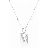 Hey Happiness Cadena 'Letter M' plata