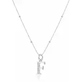 Hey Happiness Cadena 'Letter F' plata