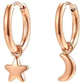Hey Happiness Pendientes 'Lunar Glow' oro rosa