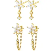 Hey Happiness Pendientes 'Daisy Glow' oro