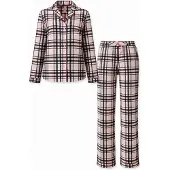 LEAFLETIC Pijama 'Women’s Night Wear Long set' crema