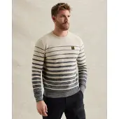 PME Legend Jersey 'Pullover in 100% cotton with stripe pattern' beige