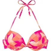 LASCANA Top de bikini beige / naranja / rosa / rosa