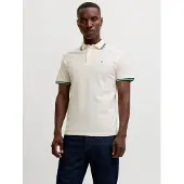 Jack & Jones Camiseta 'JJEPaulos' marino / greige / verde