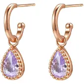 Hey Happiness Pendientes 'June Birthstone' oro rosa