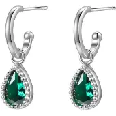 Hey Happiness Pendientes 'May Birthstone' plata
