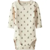 Lil´ Atelier Pijama entero/body 'NBNGayo Elo' marrón / gris / blanco lana