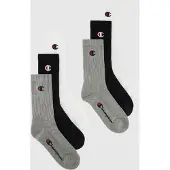 Champion Calcetines gris moteado / rojo / negro / blanco