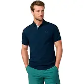 Hackett para hombre. HM5600113 Polo con logo fit clásico marino (XXL), Casual, Algodón, Manga corta, outlet 2026.