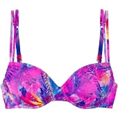 Venice beach Top de bikini azul / azul pastel / curry / rosa oscuro