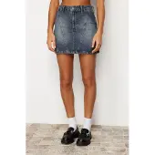 Trendyol Falda azul oscuro