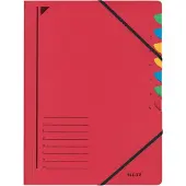 Leitz carpeta clasificadora roja (7 pestañas)