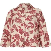 MSCH Copenhagen Blusa 'Vildana' ecru / rojo oscuro