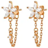 Hey Happiness Pendientes 'Petal Blossom' oro rosa