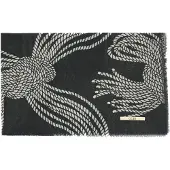 GOBI Cashmere Bragas para cuello 'Rope Knots Printed Cashmere Shawl' negro