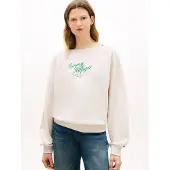 Tommy Hilfiger Sudadera beige claro / esmeralda