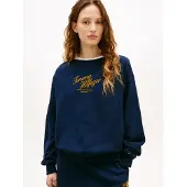 Tommy Hilfiger Sudadera azul oscuro / amarillo