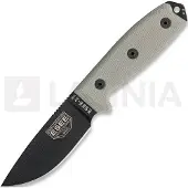 ESEE Model 3 cuchillo de supervivencia 3MIL-P-B funda negra + clip de cinturón en MOLLE-compatible