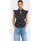 ONLY Blusa 'ONLKai' negro / blanco